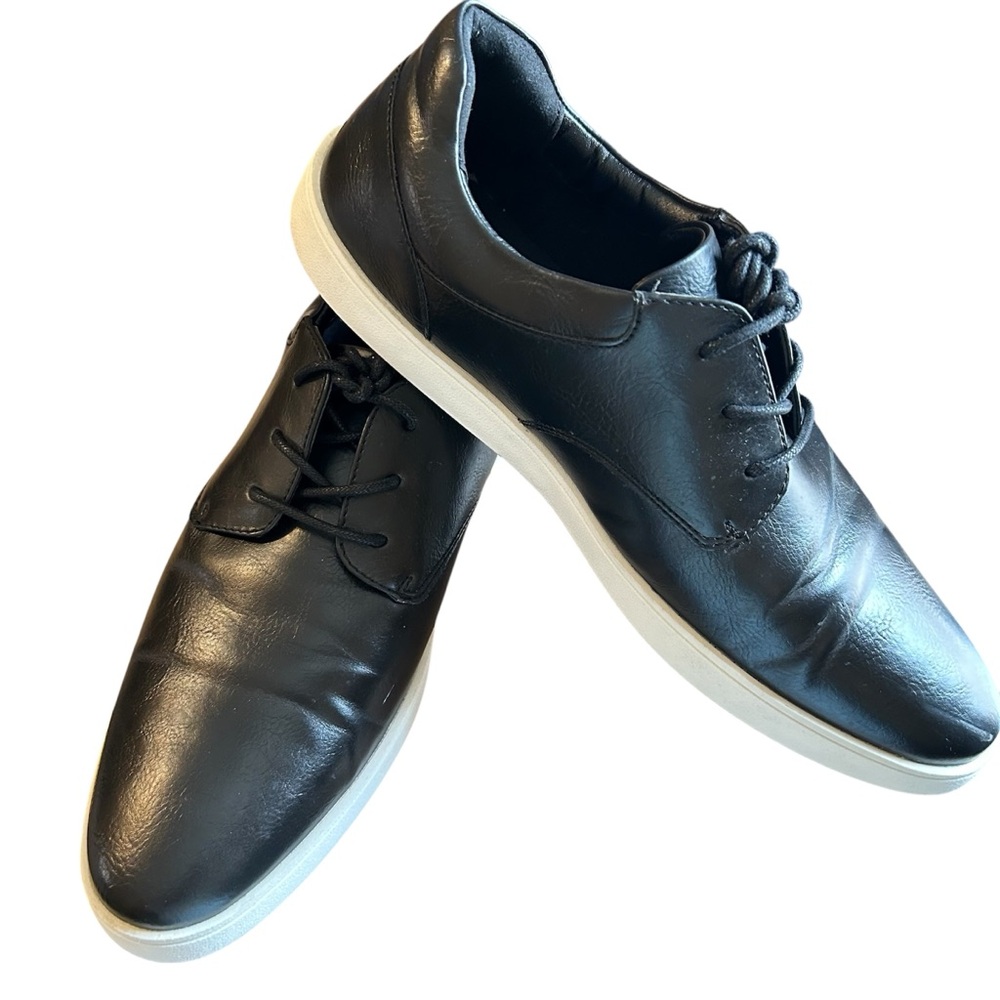 Alfani Men's Black And White Leather Shoes
